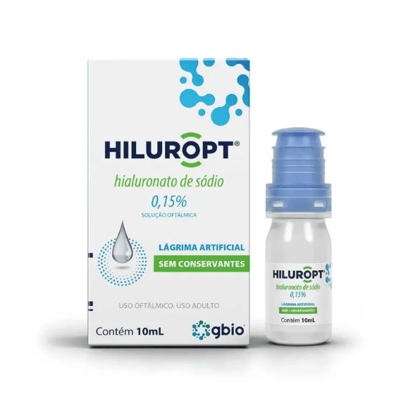 Hiluropt Hialuronato de Sódio 0,15% Solução Oftálmica 10ml